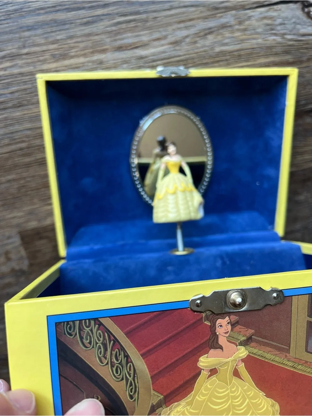 Disney Beauty and the Beast Yellow Trim Collectible Jewelry Box